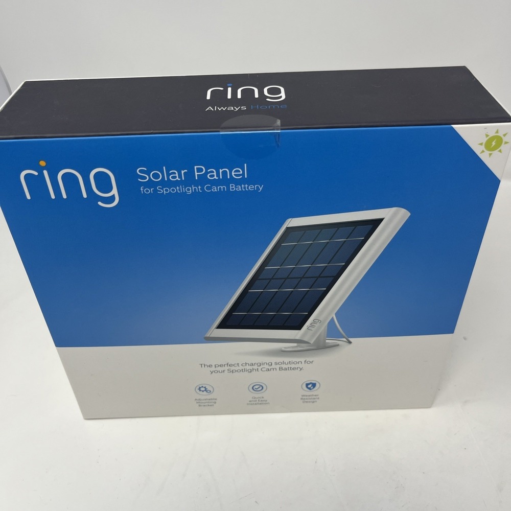 Ring Solar Panel for Spotlight Cam Battery White 8ASPS7-WEN0 New